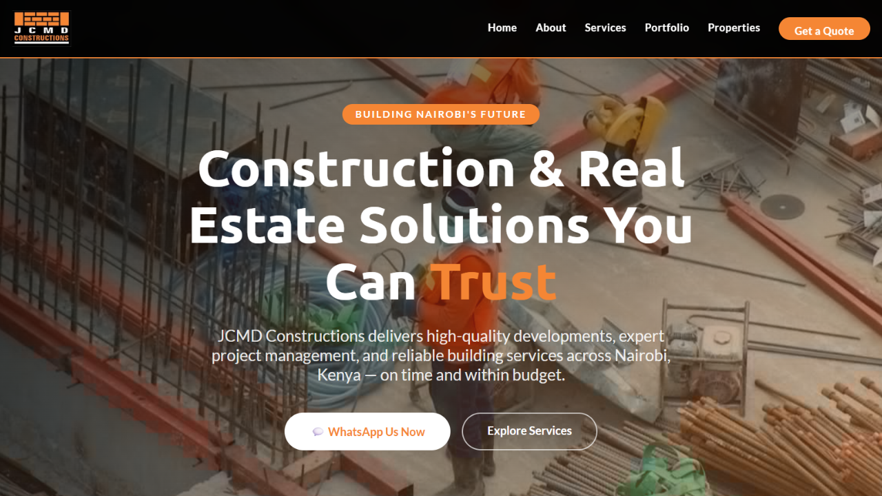 JCMD Constructions Website